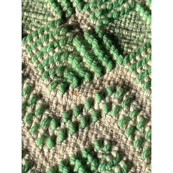 Vintage Handmade Swedish Weaving Afghan Throw Blanket Huck Embroidery 42x62" - Picture 8 of 11